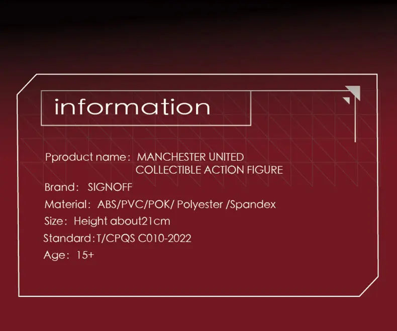 SIGNOFF X ZEROWORKS MANCHESTER UNITED COLLECTIBLE ACTION FIGURE Ball-jointed Doll