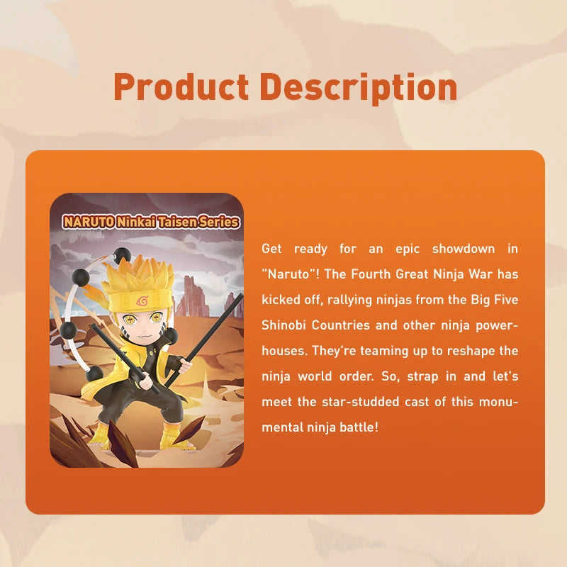 POP MART NARUTO NINKAI TAISEN Series Mystery Box 1PC/12PCS POPMART Blind Box Anime Action Figure