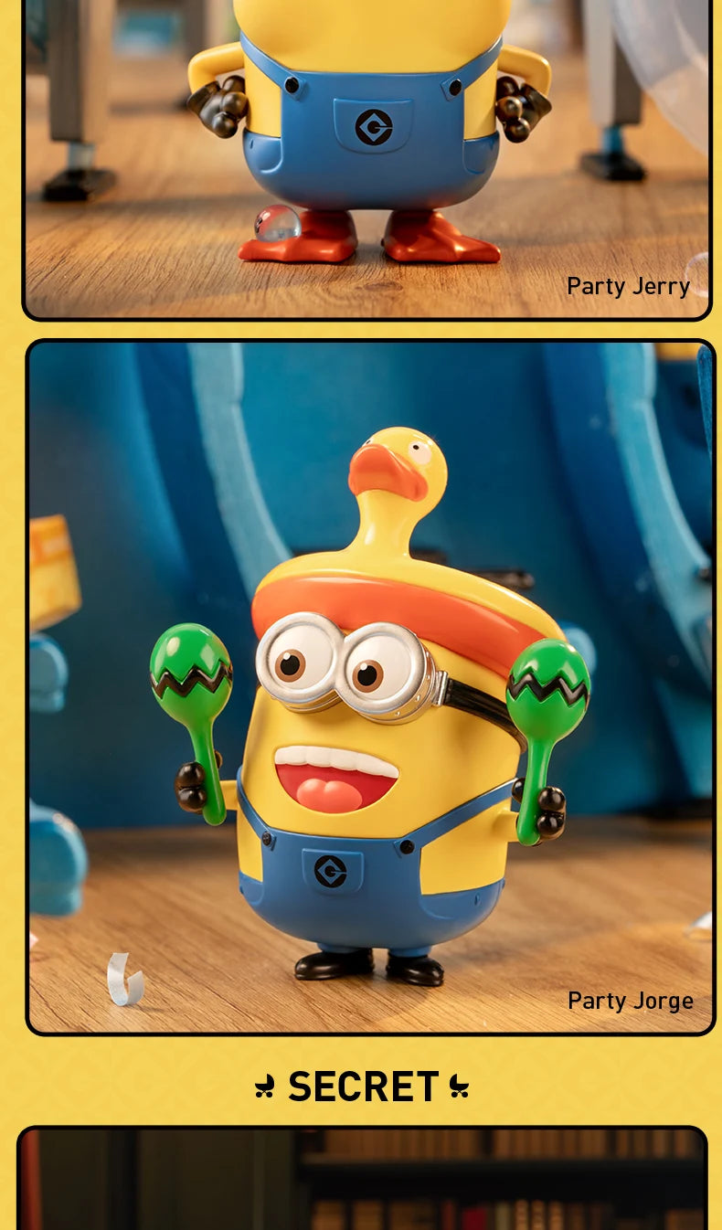 POP MART Universal Despicable Me 4 Series Mystery Box 1PC/12PCS POPMART Minions Blind Box Action Figure Cute Toy Birthday Gift