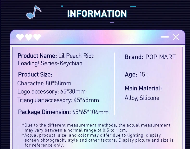 POP MART Lil Peach Riot: Loading! Series - Key Chain