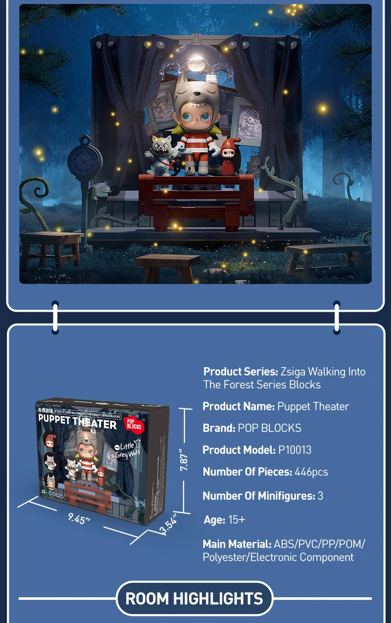 POP MART Zsiga Walking Into The Forest Series Block Figures POPMART Block Limited to 2Pcs per Order
