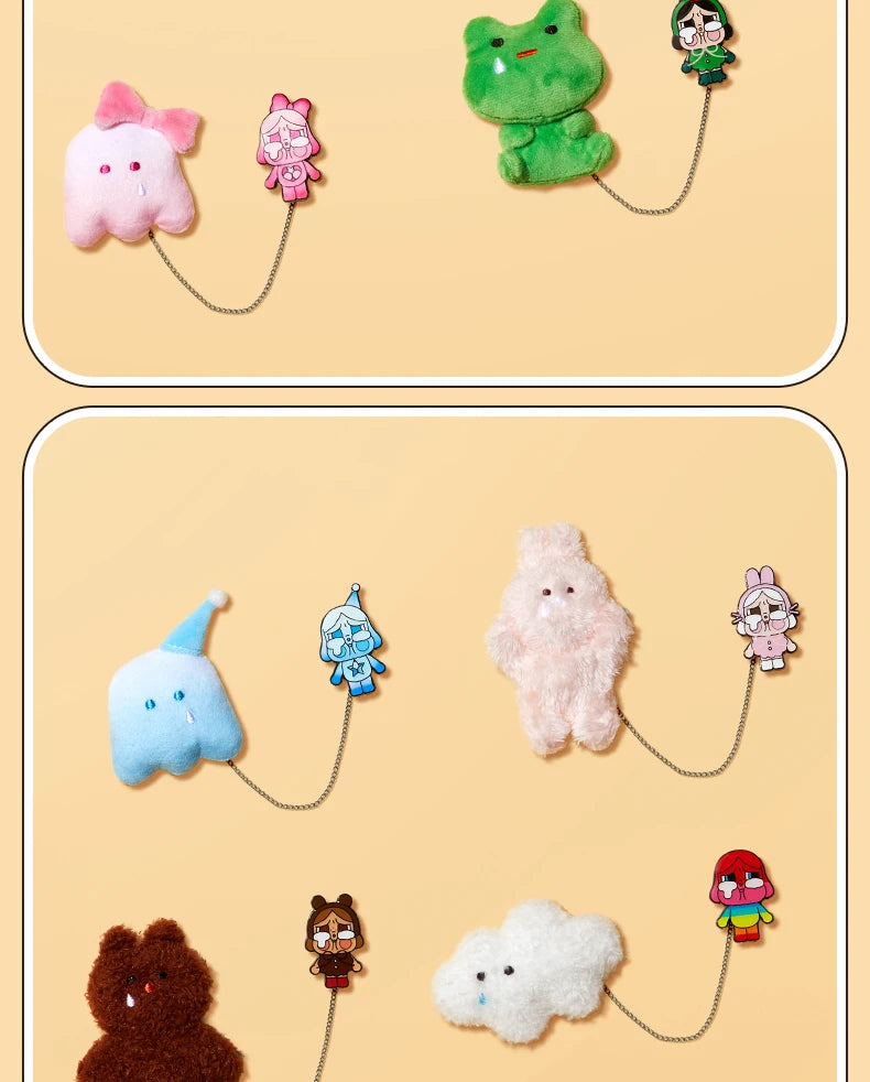 POP MART CRYBABY Crying Again Series - Plush Badge Blind Box 1PC/12PCS POPMART Bind Box