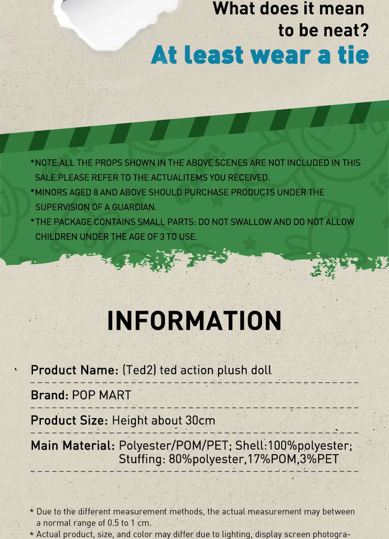 POP MART TED 2 TED Action Doll Limited Edition Limited to 2pcs per order