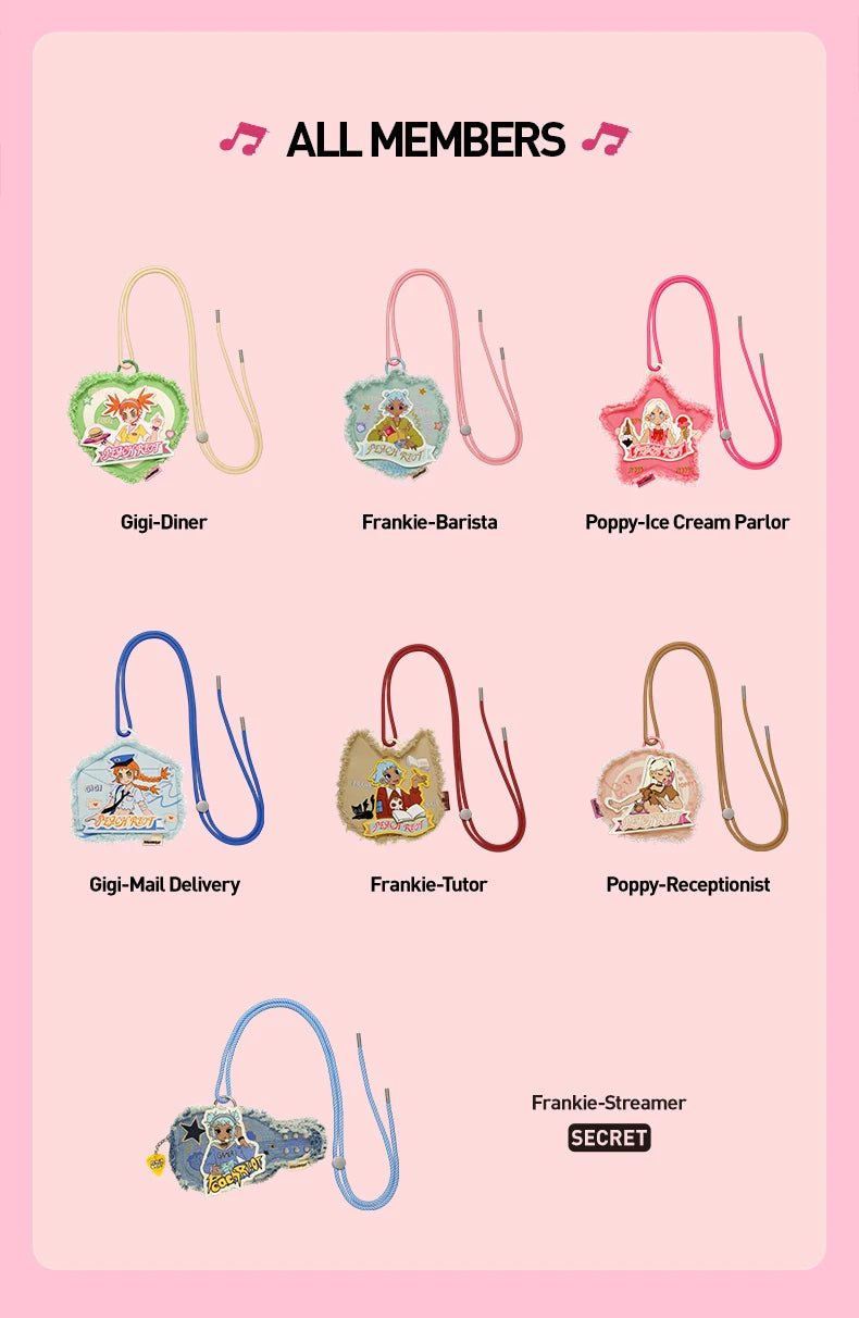 POP MART Peach Riot Rush Hour Series -Mini Bag Blind Box Mystery Box 1PC/6PCS POP MART Blind Box Action Figure Cute Toy