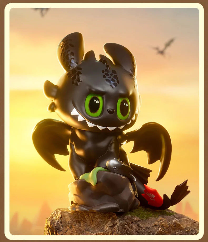 POP MART THE MONSTERS - How to Train Your Dragon 200% Figurine POPMART Action Figure Toothless Light Fury