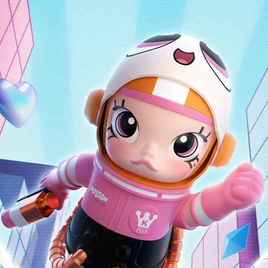 POP MART MEGA SPACE MOLLY 400%+100% THE POWERPUFF GIRLS Blossom Limited Edition