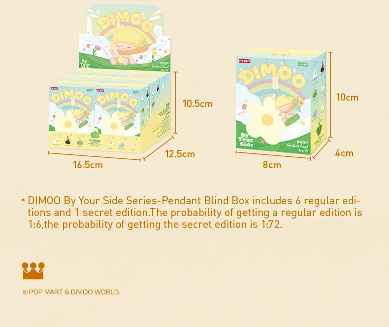 POP MART DIMOO By Your Side Series - Pendant Blind Box 1PC/6PCS POPMART Mystery Box