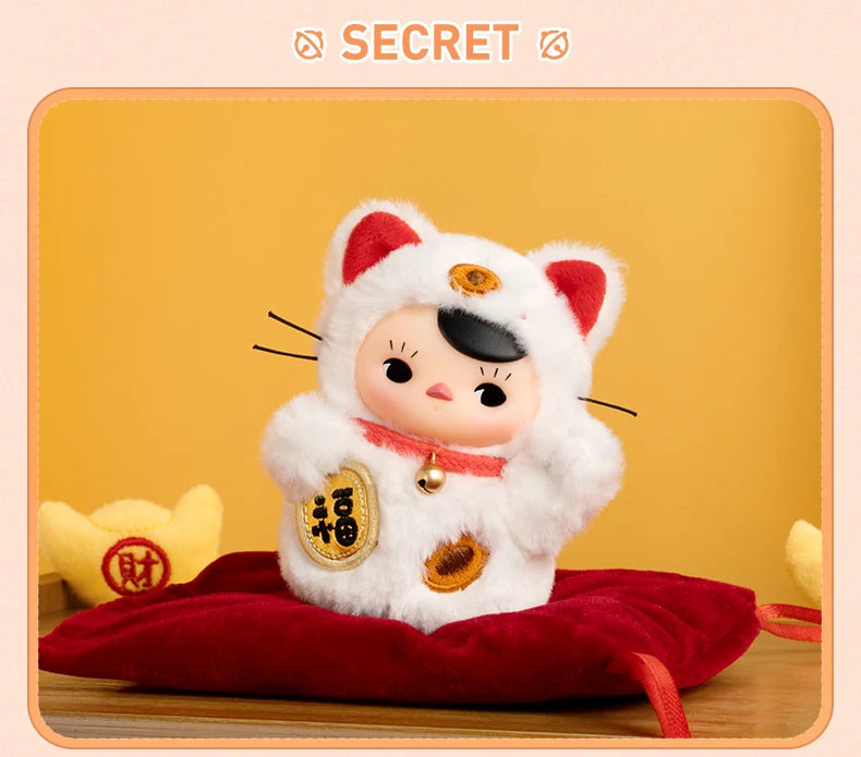 POP MART PUCKY Roly-Poly Kitty Series-Vinyl Plush Blind Box Mystery Box 1PC/6PCS POP MART Blind Box Cute Toy