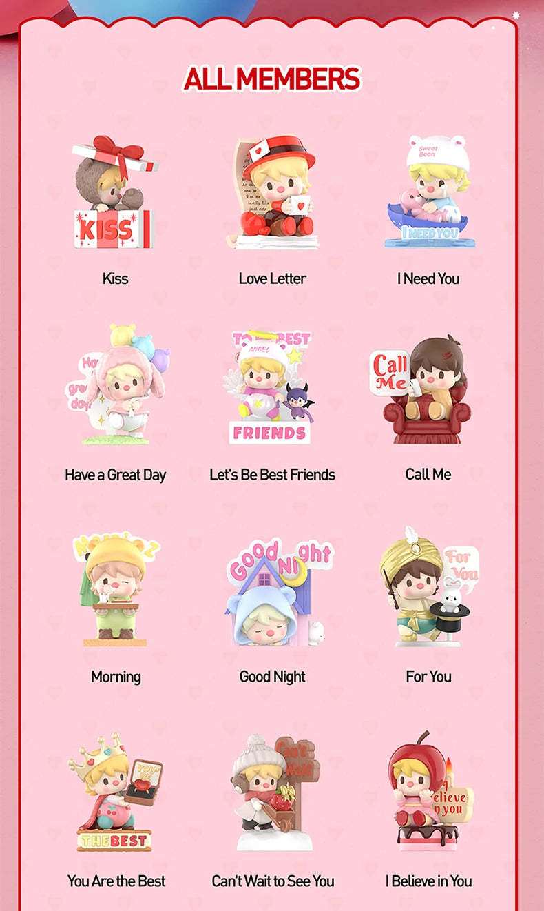 POP MART Sweet Bean The Language of Love Series Figures 1PC/12PCS POPMART Blind Box Figure
