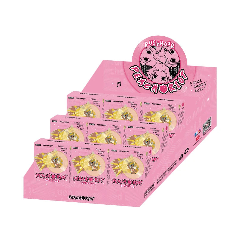 POP MART Peach Riot Rush Hour Series-Fridge Magnet Blind Box 1PC/9PCS POPMART Mystery Box