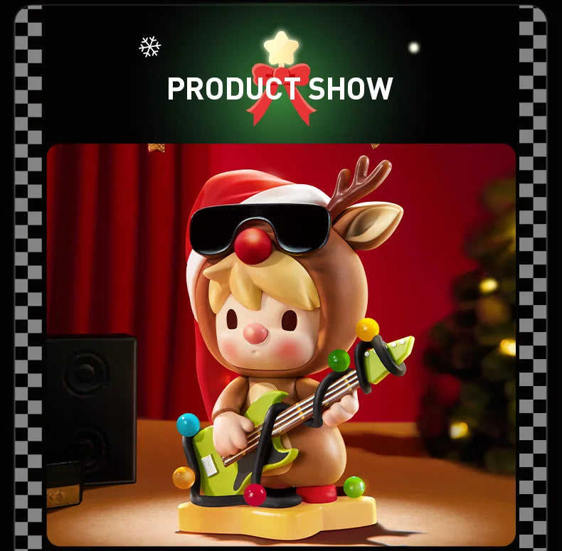 POP MART Sweet Bean Rock Reindeer Figure 100% Figurine Cute Toy Action Figure