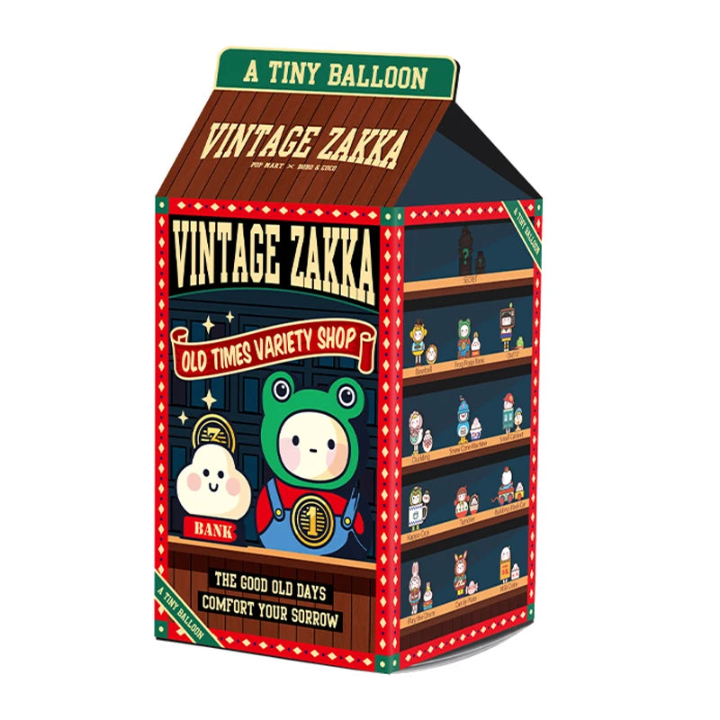 POP MART BOBO&COCO Vintage ZAKKA Series Blind Box Doll Binary Action Figure Birthday Gift Kid Toy Mystery Box