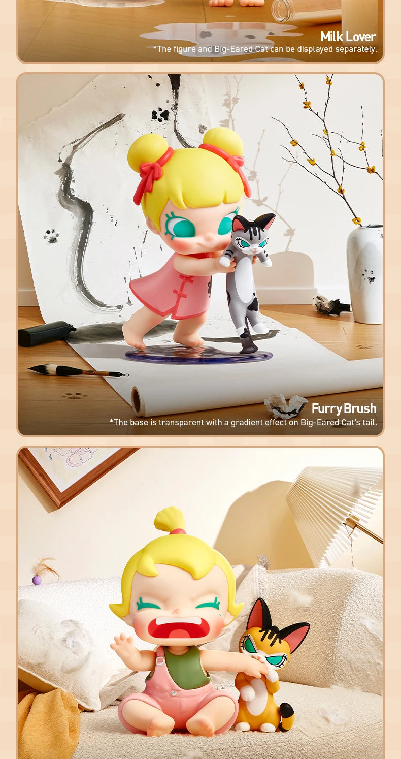 POP MART Baby Molly & Baby Tabby Series Figures 1PC/12PCS POPMART Blind Box Figure