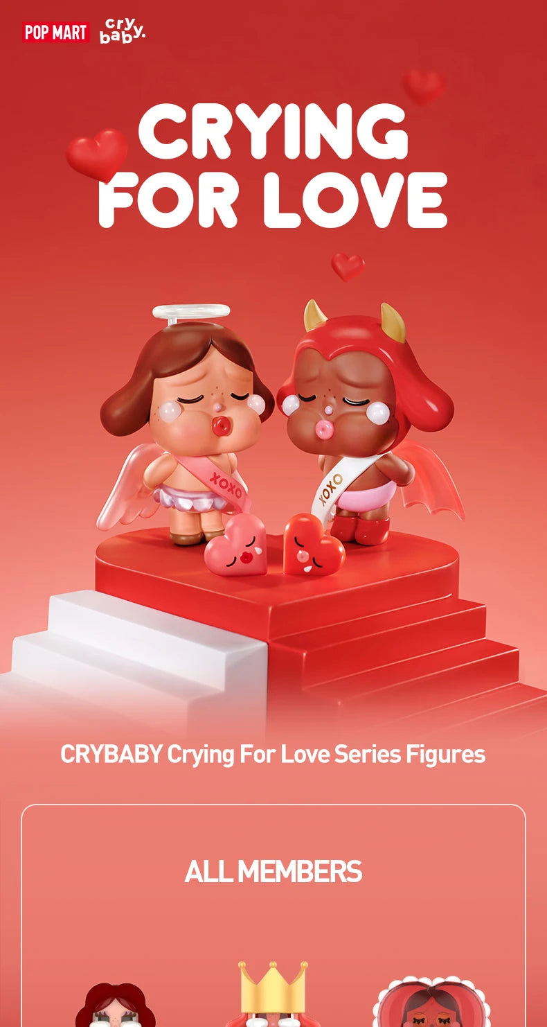 POP MART CRYBABY Crying For Love Series Figures 1PC/12PCS Blind Box POPMART