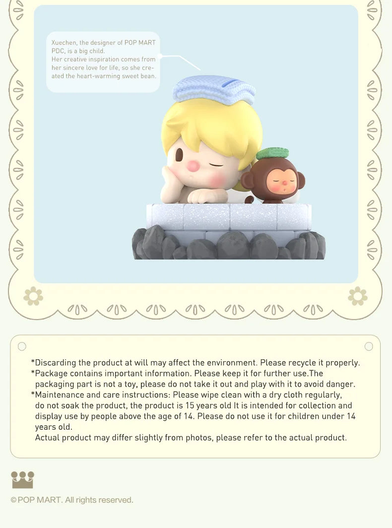 POP MART Sweet Bean Hot Spring Travel 100% Figure Limited Edition Limited to 2pcs per order