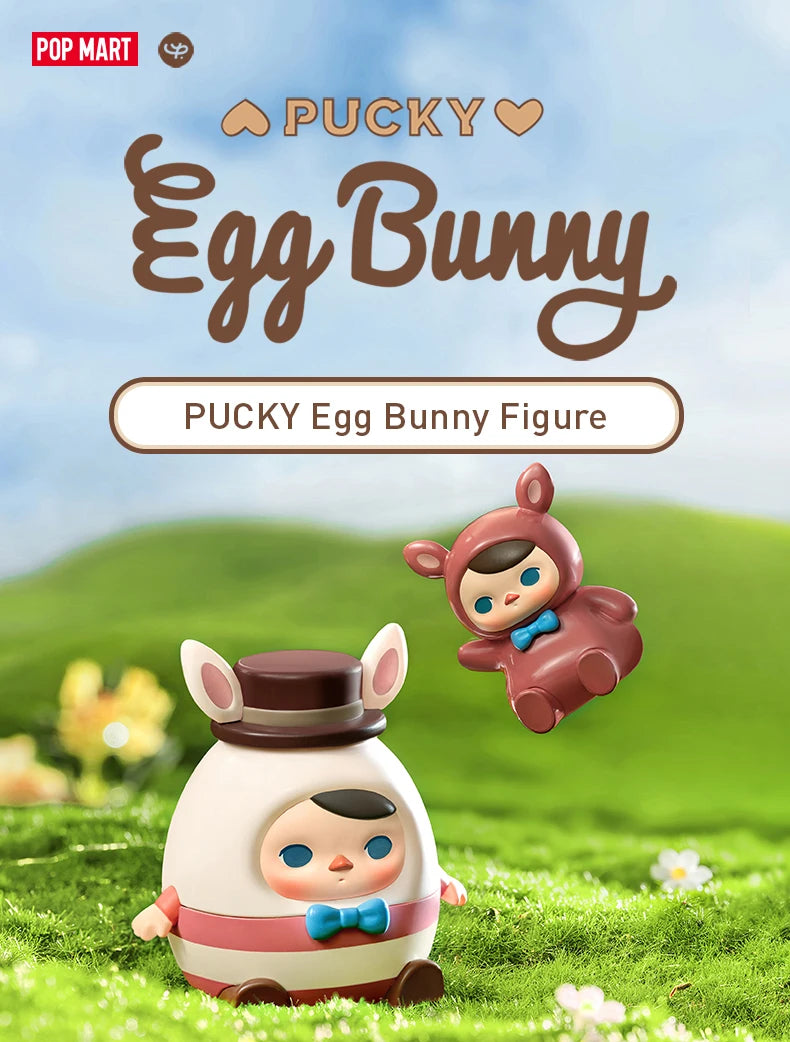POP MART PUCKY Egg Bunny 100% Figure Limited Edition popmart figurine