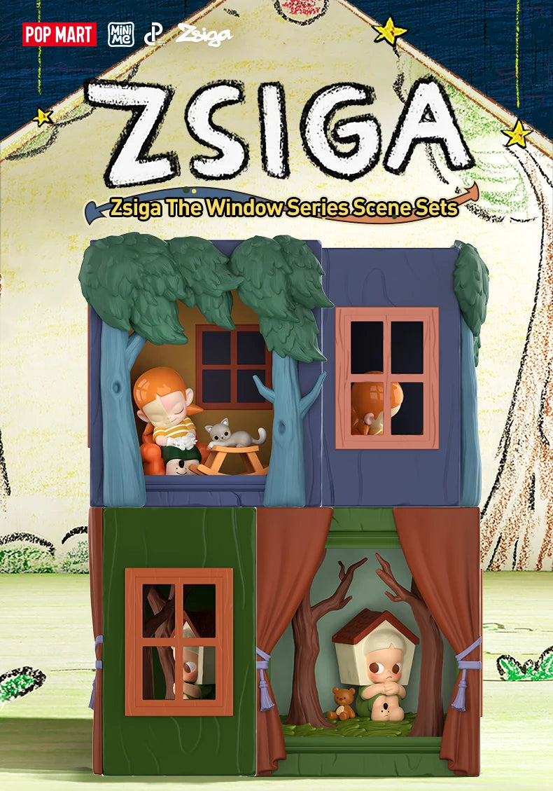 POP MART Zsiga The Window Series Scene Sets Limited to 2PCS per Order