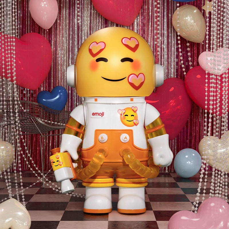 POP MART MEGA SPACE MOLLY 100% × emoji Series 1PC/9PCS POPMART Blind Box Action Figure Cute Toy