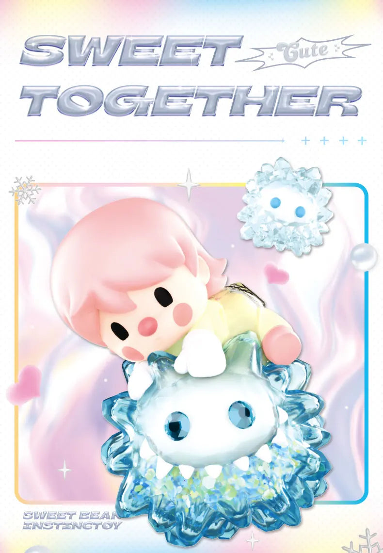 POP MART Sweet Bean x INSTINCTOY Sweet Together Series Mystery Box 1PC/12PCS Blind Box Action Figure Cute Toy