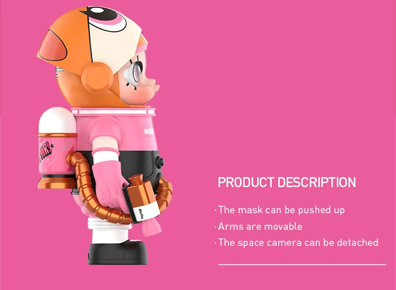 POP MART MEGA SPACE MOLLY 400%+100% THE POWERPUFF GIRLS Blossom Limited Edition