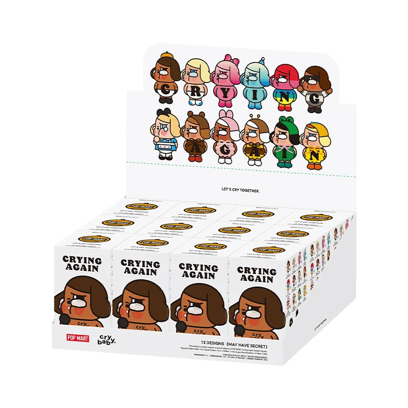 POP MART CRYBABY Crying Again Series Figures Mystery Box 1PC/12PCS POPMART Blind Box Figure