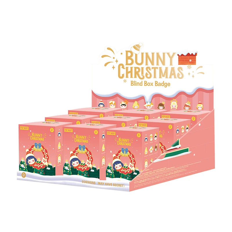 POP MART BUNNY Bunny Christmas Series Blind Box Badge 1PC/9PC Gift for Christmas