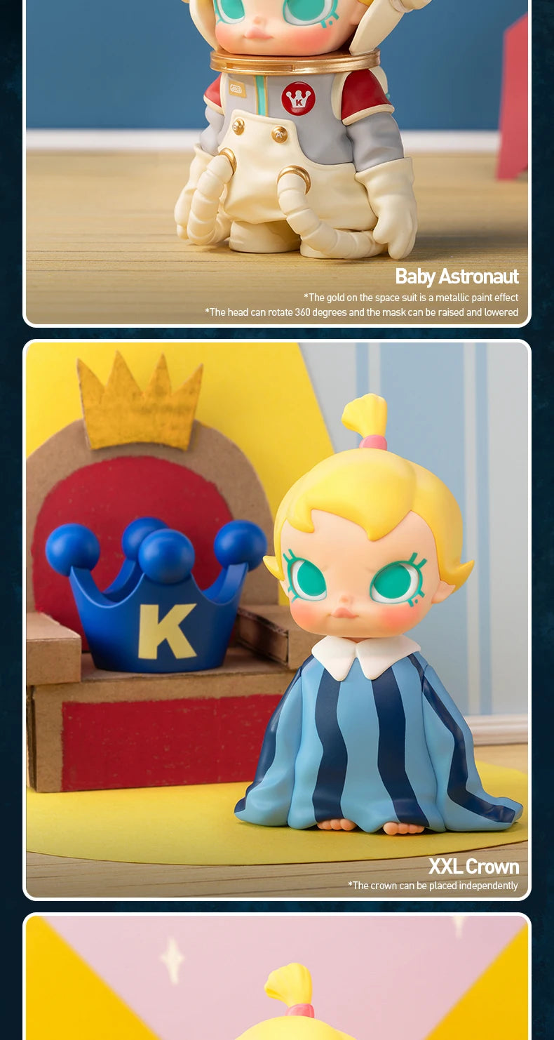 POP MART Baby Molly When I was Three! Series Mystery Box by Kenny Wong 1PC/12PCS POPMART Blind Box Action Figure Cute Toy