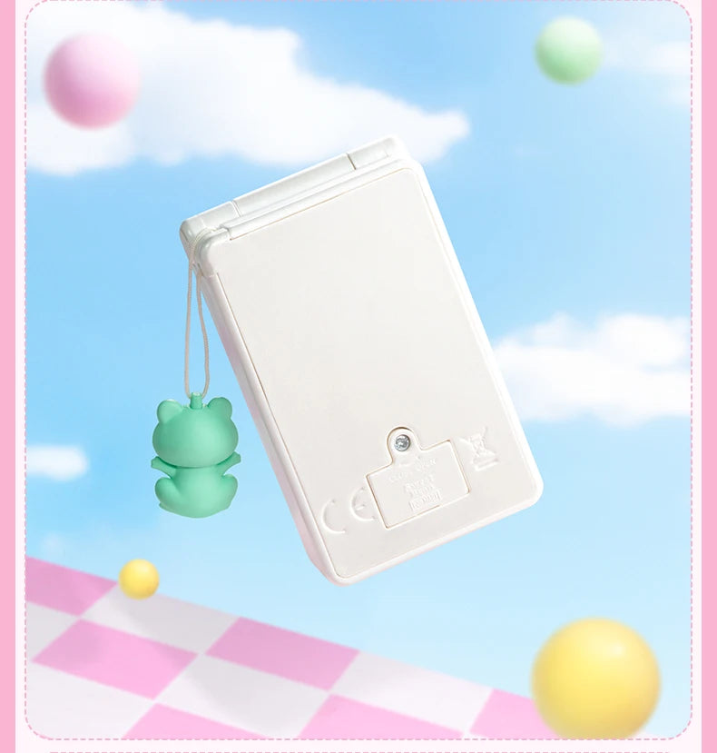 POP MART Sweet Bean Pearl White Flip Phone 100% Figure Cute Toy Action Figurine