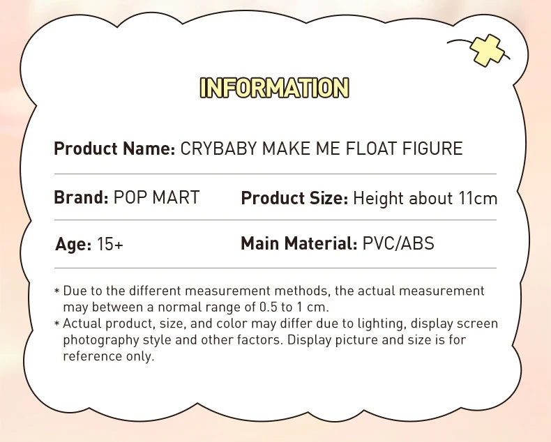 POP MART CRYBABY MAKE ME FLOAT FIGURE Limited to 2pcs per Order