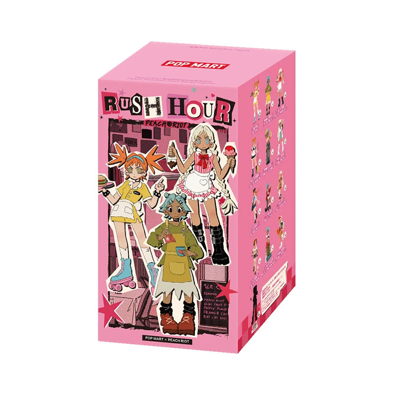 POP MART Peach Riot Rush Hour Series Figures Blind Box 1PC/12PCS Mystery Box
