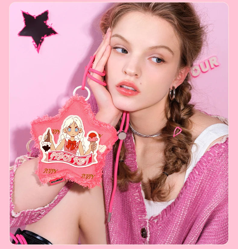 POP MART Peach Riot Rush Hour Series -Mini Bag Blind Box Mystery Box 1PC/6PCS POP MART Blind Box Action Figure Cute Toy