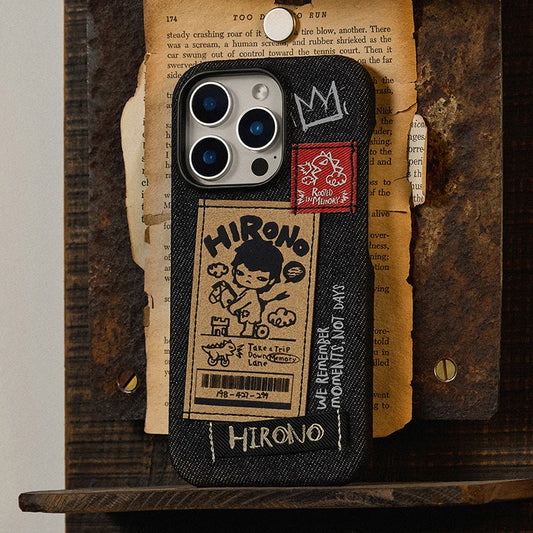 POP MART Hirono Echo Series-Phone Case for iPhone 15 Pro Max/16 Pro/16 Pro Max