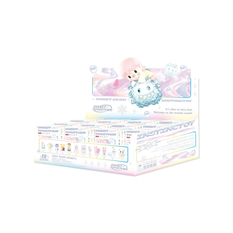 POP MART Sweet Bean x INSTINCTOY Sweet Together Series Mystery Box 1PC/12PCS Blind Box Action Figure Cute Toy