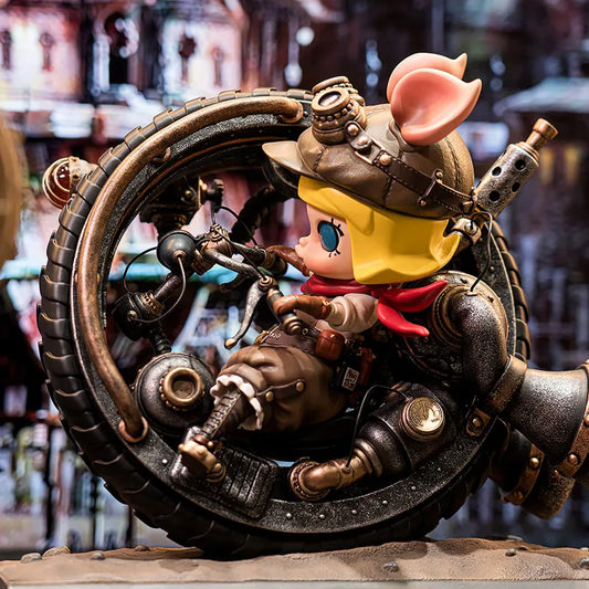 POP MART STEAMPUNK MONOWHEELL STORM PIGGY MOLLY Limited Edition Limited to 1PC per User ID