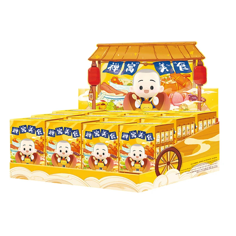POP MART The Little Monk Yichan Chinese Delicacy Series Blind Box Collectible Cute Action Kawaii Toy Figures