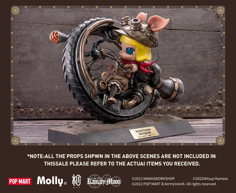 POP MART STEAMPUNK MONOWHEELL STORM PIGGY MOLLY Limited Edition Limited to 1PC per User ID