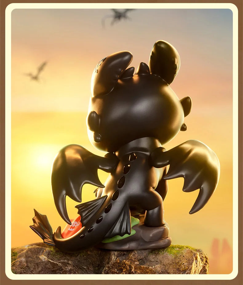 POP MART THE MONSTERS - How to Train Your Dragon 200% Figurine POPMART Action Figure Toothless Light Fury