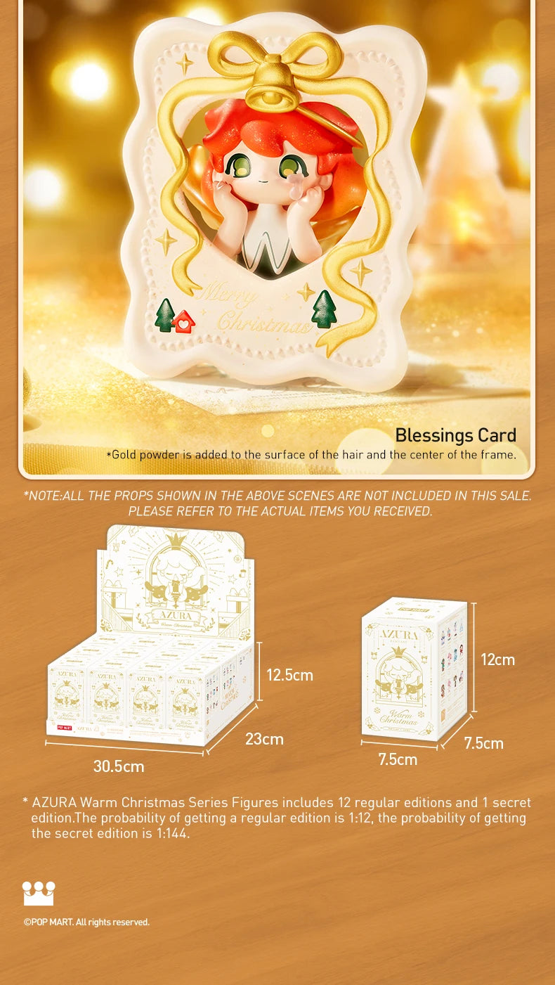 POP MART AZURA Warm Christmas Series Figures 1PC/12PCS Blind Box POPMART