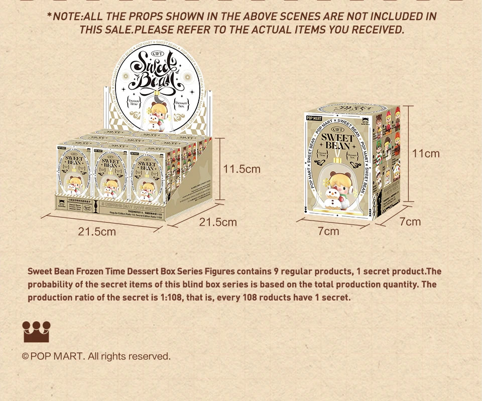 POP MART Sweet Bean Frozen Time Dessert Box Series Figures