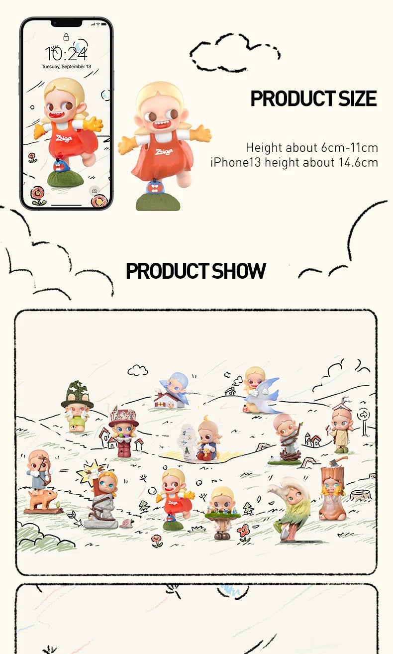 POP MART Zsiga Borderline Drifter Series Figures 1PC/12PCS Blind Box POPMART