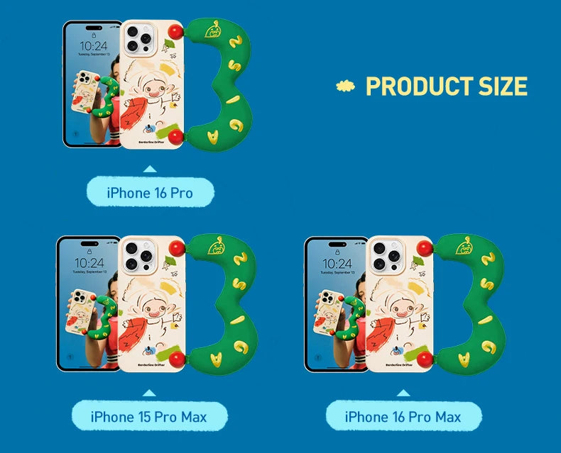 POP MART Zsiga Borderline Drifter Series-Phone Case for iPhone 15 Pro Max / 15 Pro/16 Pro Max