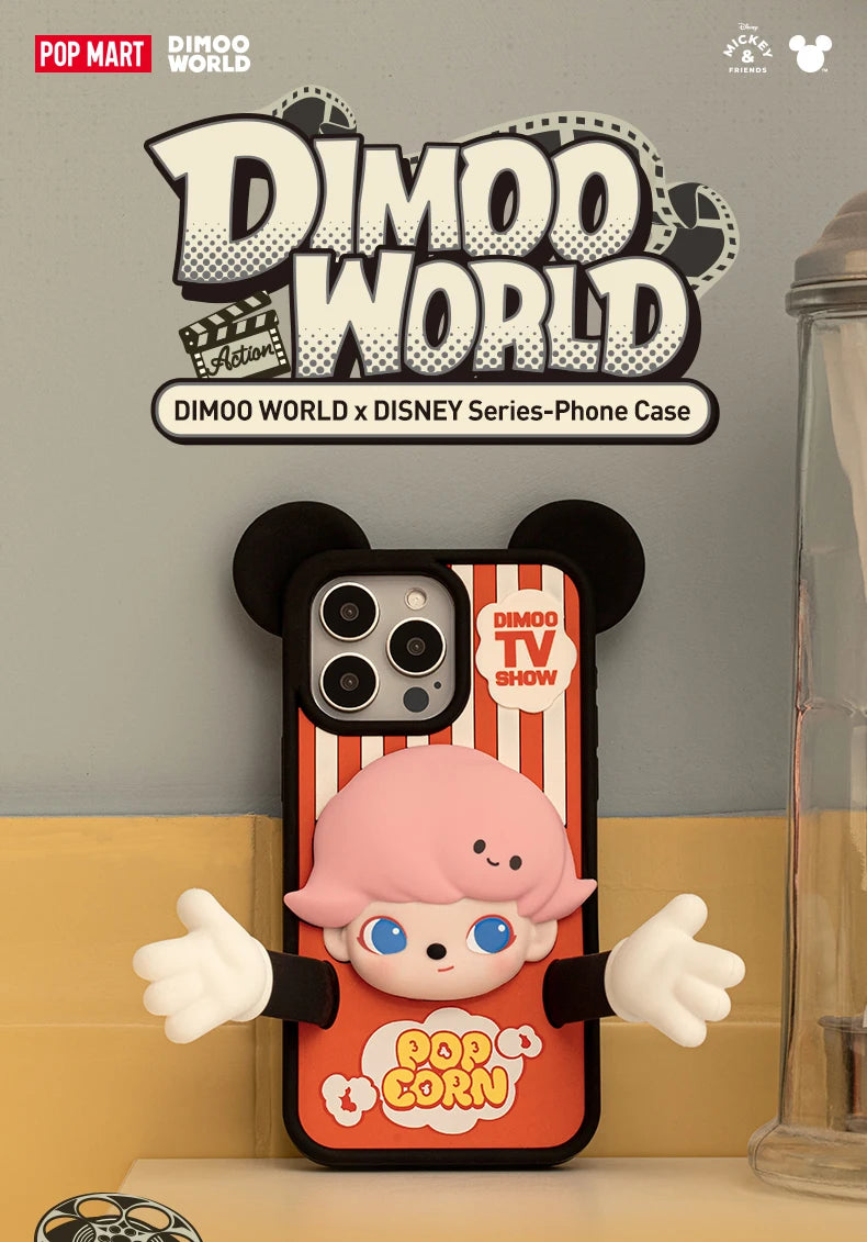 POP MART DIMOO WORLD × DISNEY Series-Phone Case for iPhone 15 Pro Max/16 Pro/16 Pro Max