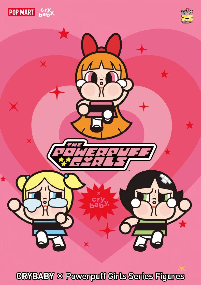 【EU Exclusive】POP MART CRYBABY X Powerpuff Girls Series Mystery Box by Molly 1PC/12PCS POPMART Blind Box Action Figure Cute Toy