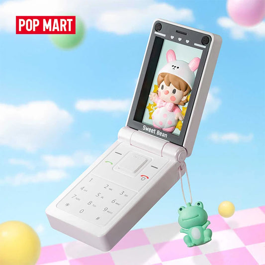 POP MART Sweet Bean Pearl White Flip Phone 100% Figure Cute Toy Action Figurine