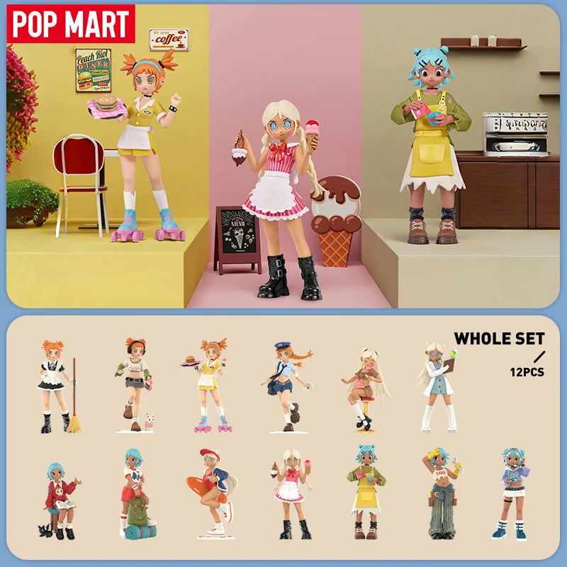 POP MART Peach Riot Rush Hour Series Figures Blind Box 1PC/12PCS Mystery Box