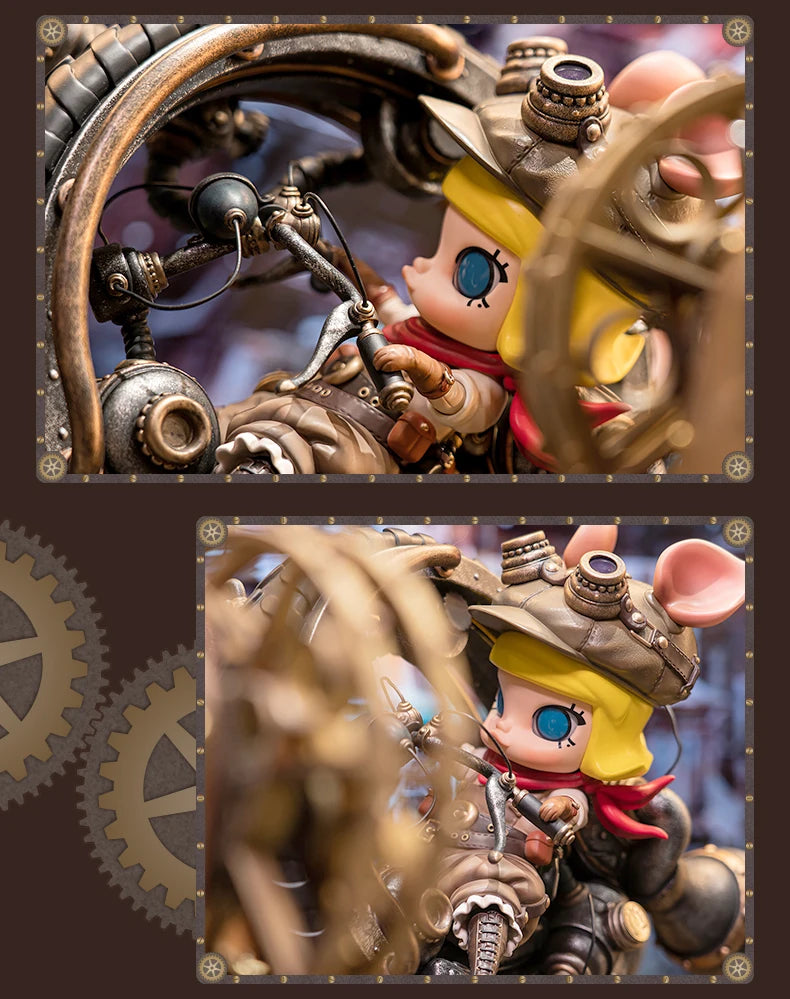 POP MART STEAMPUNK MONOWHEELL STORM PIGGY MOLLY Limited Edition Limited to 1PC per User ID