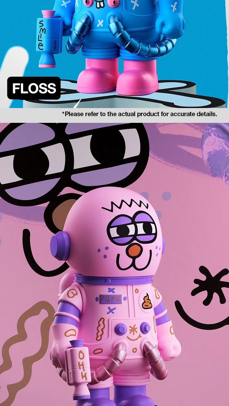 POP MART MEGA SPACE MOLLY 400% JON BURGERMAN SPACE CADETS Series Limited Edition 1PC/6PCS POPMART Blind Box Figure