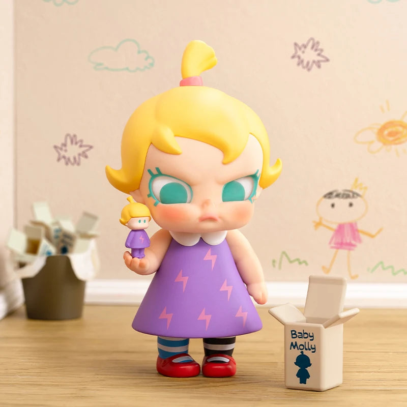 POP MART Baby Molly When I was Three! Series Mystery Box by Kenny Wong 1PC/12PCS POPMART Blind Box Action Figure Cute Toy