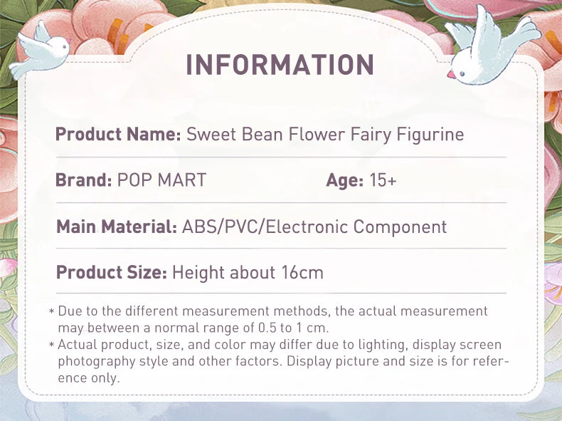 POP MART Sweet Bean Flower Fairy Figurine Limited to 2pcs per Order