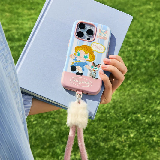 POP MART Baby Molly & Baby Tabby Series-Phone Case For iPhone 16 Pro / 16 Pro Max